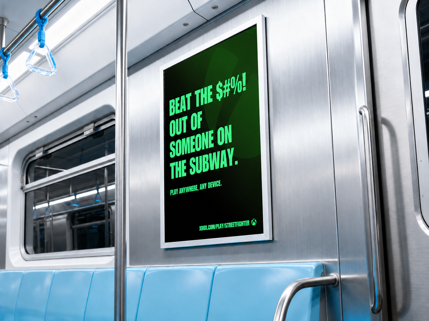 Xbox Cloud Gaming Street Fighter subway poster